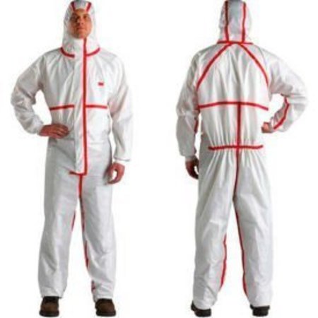 3M Disposable Coverall, X-Large, White, Laminate, Two-way Zipper 7000109048